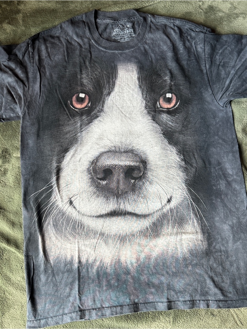 Dog Face Graphic T‑Shirt - Black